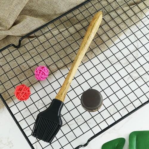 Silicone Oil Brush Beech Wood Wooden Handle Home and Outdoor Bbq Grill Non-stick Pan High Temperature Grill Silicone Oil Brush