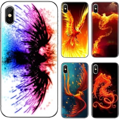 For iPhone iPod Touch 11 12 Pro 4 4S 5 5S SE 5C 6 6S 7 8 X XR XS Plus Max 2020 Silicone Shell Case The rising Fire Phoenix bird