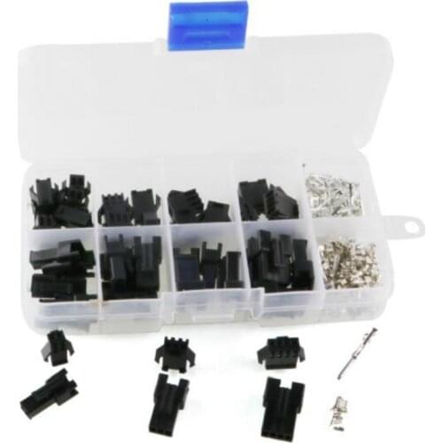 SM2.54 Kits 25 sets Kit in box 2p 3p 4p 2.54mm Pitch Female and Male Header Connectors