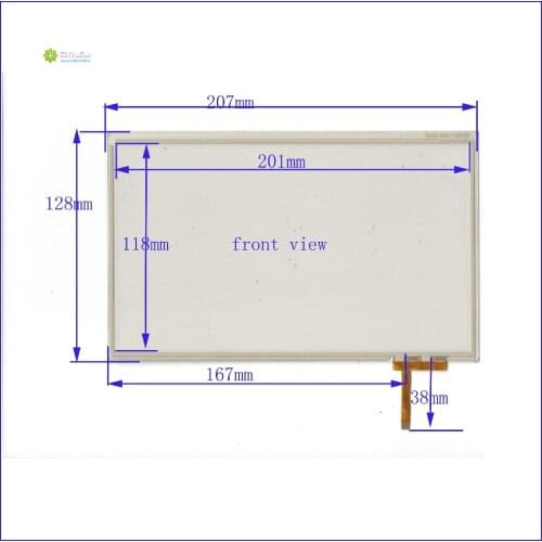 ZhiYuSun Dream Novia TrioRT089 4line 8.9inch Touch Screen glass 207mm*128mm touchsensor 207*128 touchglass digitizer GLASS