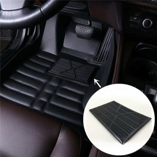 Universal Black PVC Car Floor Carpet Pad Heel Foot Mat Pedal Patch Cover 25x16cm Car Mat Anti-skid Pedal Black Pedals Accessorie