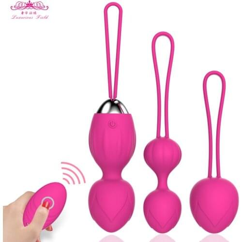 4pcs/set Vaginal balls Sex Toy for Women Kegel Ball Female Vagina Tighten Massage Exercise Wireless Remote Control Vibrating Egg