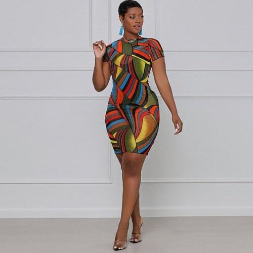 Aesthetic Print Mesh Sheer Patchwork Wrap Dress Women O-neck Short Sleeve Package Hip Dresses Summer Body-shaping Mini Vestidos