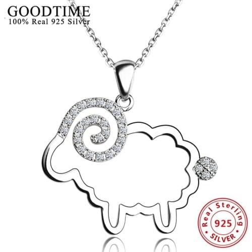 Hot Collares Wholesale Genuine sterling silver jewelry 925 Sterling Silver Pendant Necklace for Women Christmas Gift AJN088