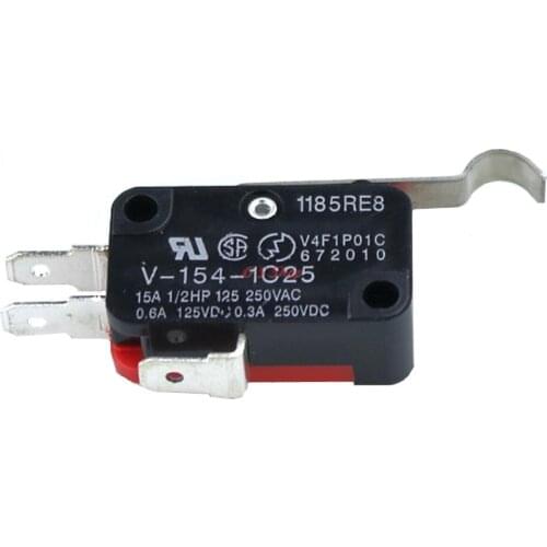 1PCS V-154-1C25 15A Micro Limit Switch Push Button SPDT Momentary Snap Action Inching switch, travel switch