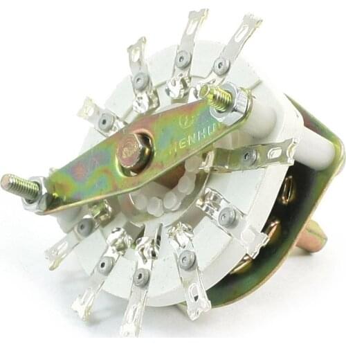 1P10T 1 Pole 10 Position One Deck 11 Pins Band Channel Rotary Switch