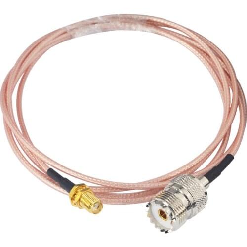 5 pieces/lot) UHF Bulkhead Female Jack to SMA Female Jack Connector RG316 1.5M Cable