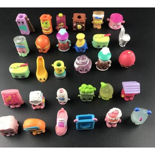 50-100pc/LOT Many Styles Miniature Shopping Fruit Dolls Action Figures for Family Kid Christmas Gift Play Toys Mixed Seasons