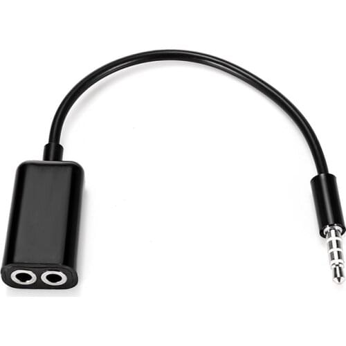 3.5mm Audio Cable Headset Jack Headphone Earphone Audio Splitter Adapter 1 Male To 2 Female Earphone Cord for Laptop Phone