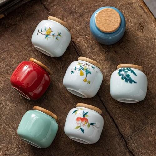 CHANSHOVA Chinese Style Hand Painted Ceramic tea box Handmade Sealing China Porcelain tea storage Container tea set H351