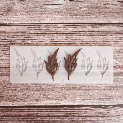 Leaf Shape Chocolate Stencil Cake Decorating Silicone Mold Transfer Sheet Baking Stencil Chablon