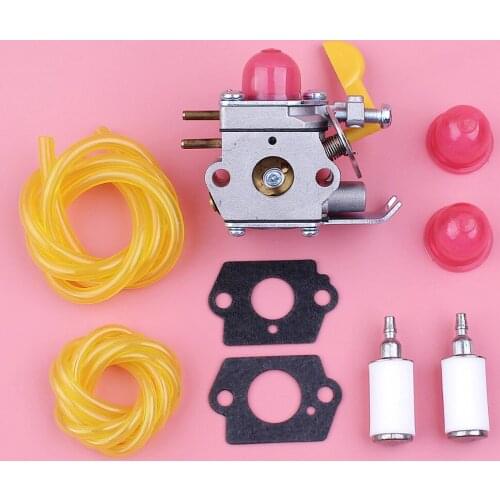 Carburetor Carb For Poulan Craftsman Weed Eater String Trimmer Zama C1U-W18 Fuel Filter Line Primer Bulb Gasket Kit