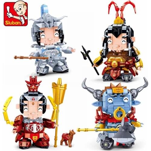 Sluban Three Kingdoms Series B0761 Building Block Q Version Children Model Toy Kids Boys Heroic Figures Christmas Gifts