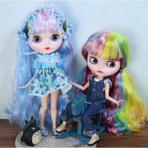 ICY DBS Blyth Doll with outfits customized makup with eyebrow carved lips face 1/6 bjd Azone S Neo