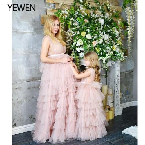Soft Tulle Maternity Dress Long Sleeveless Woman V Neck Maternity Dresses for Photo Shoot Photography Dress YEWEN 2021