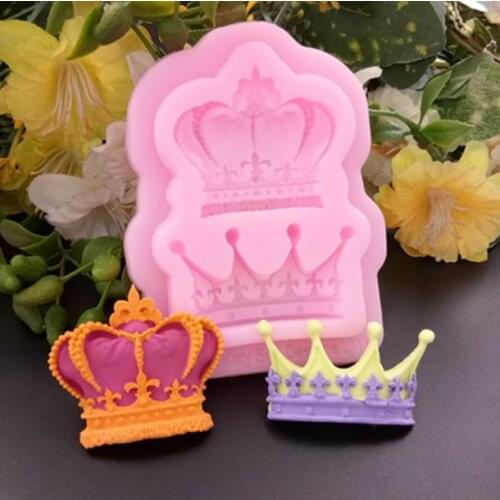 New Dining Royal crown silicone fandont mold Silica gel moulds crowns Chocolate molds candy mould wedding cake decorating tools