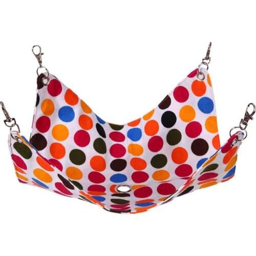 New Dot Pet Hanging Blanket Mat Bed Hammock Small Pet Canvas Hamster Hammock With Hole for Chinchillas Squirrels Guinea Pigs