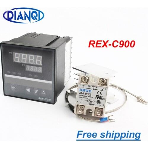 Temperature controller switch Rex C900 Rex solid state relay SSR relay Output Universal input K type PT 220V ~240V