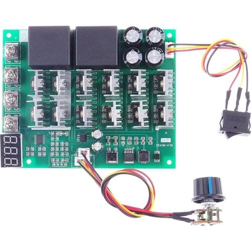 DC 10-55V 12V 24V 36V 48V 55V 100A Motor Speed Controller PWM HHO RC Reverse Control Switch With LED Display
