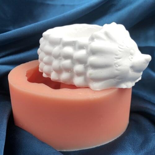 Cute Hedgehog Silicone Flowerpot Mold Succulent Plants Cement Clay Pot Mold Plaster Gypsum Mold