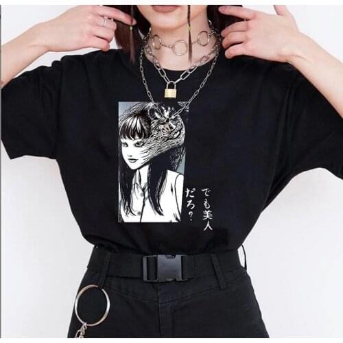 Tomie Junji Ito Women T Shirt Uzumaki Horror Cotton Short Sleeve Japanese Style Anime Manga Vintage Graphic Funny Tee Tops