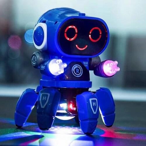 Smart Dancing Robot Electronic Six-claw Dance RC RobotMusic Octopus Montessori Antistress Educational Toys For Children