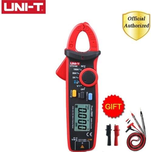 UNI-T UT210E Mini Digital Clamp Meters True RMS AC/DC Current Voltage Auto Range VFC Capacitance Non Contact Multimeter Tester