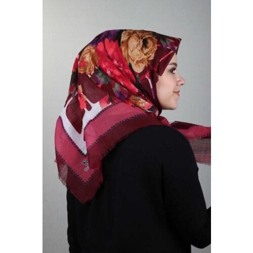 VERTU SHİNE PATTERNED SILVERY LINEN SCARF-DESEN-02-RENK-04