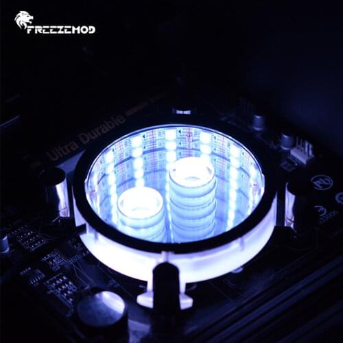 FREEZEMOD AMD AM2 AM3 AM4 CPU Water Block Gradient Effect Metal Cycle Type 5V 3pin MOD Water Coolling AURA SYNC AMD-XPM