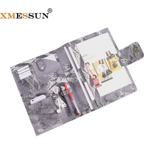 XMESSUN New Customized Folder Fashion Macbook Ipad Holder Pouch Embrossed Ostrich Python Crocodile Leather Briefcase Bag INS