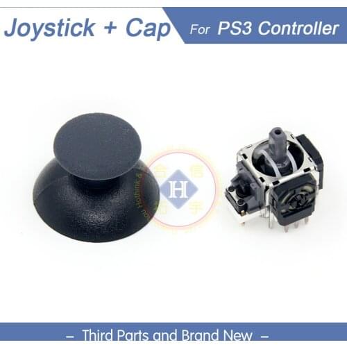 Replacement ALPS 3D Analog Joystick Axis Sensor 3 Pin with Thumbstick cap for Playstation 3 PS3 controller repair part
