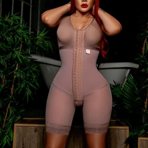 Sleeveless Mid Length Bodysuit Shapewear For Women Tummy Control Fajas Waist Shaper