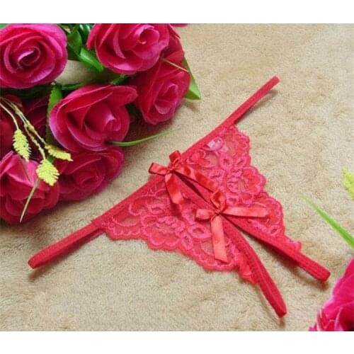 Jian Peng crotchless sexy underwear Women Low Rise Lace pants Embroidery Briefs Solid tanga Lingerie Women Underpants