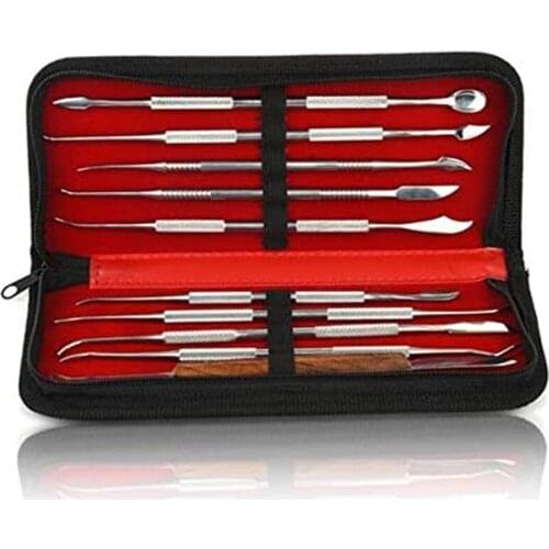 10Pcs Stainless Steel Carving Tools, Wax Carving Tools,With Storage Bag, Carving Set, Portable And Easy To Clean