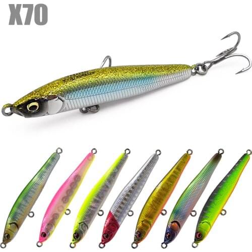 2019 new 70mm 10g sinking stickbait X70 artificial pencil lure wobbler bait for pike perch bass fishing