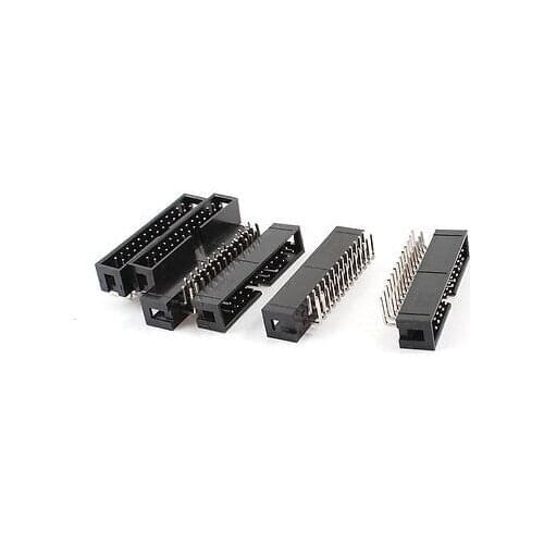 50Pcs DC3-26PL 2x13 Pins 2.54mm Pitch Right Angle Connector Pin IDC Box Headers