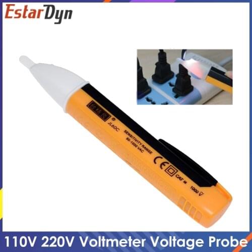 AC 110V 220V Voltmeter Voltage Probe Volt Meter Power Detector Tester Non-Contact Socket Wall Electric Indicator 90-1000V