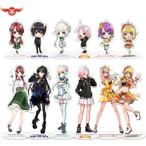 Anime D4DJ First Mix Aimoto Rinku Akashi Maho Acrylic Stand Figure Model Plate Display Desk Decor Cosplay Cartoon Birthday Gifts