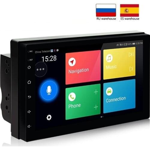 Android 9.1 7'' Universcar HD Car Radio Multimedia Player GPS 1 16G Rom Wifi Bluetooth For 2din Car Radio Toyota Nissan Radio