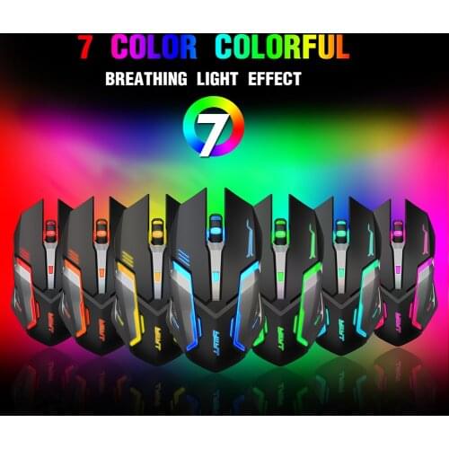 G859 6 Buttons 2.4G Receiver Bluetooth-compatible USB Rechargeable Luminous Wireless Mouse for Computer Gamer PC Laptop Desktop