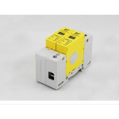 Standard 35mm DIN Rail 2P 5KA 10KA 385V AC Household Low-voltage anti-lightning SPD surge protection device