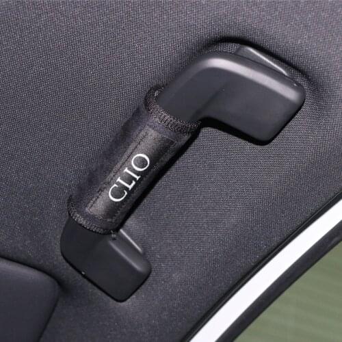 Car Door Handle Covers Universal Inner Auto Handrail Protector Car Roof Hand Holder Cover for Renault CLIO Accessories