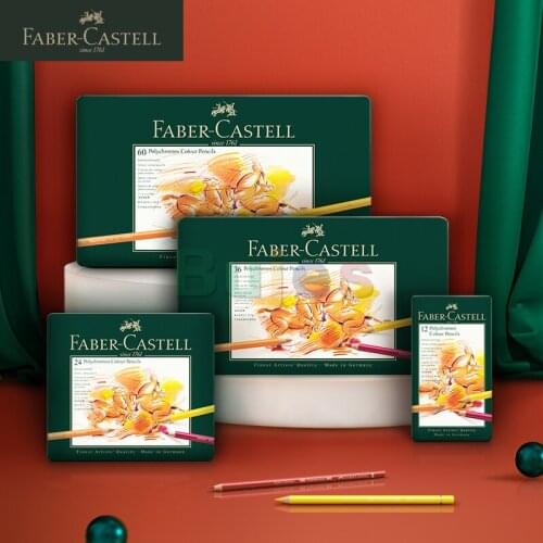 Faber-Castell Polychromos Color Pencils Tin 120 Set Professional Artist Quality,Premium Quality,Colorful and Bright,Art