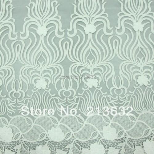 D po37 net tulle voile organza Premium water soluble hollow out embroidered cloth swiss lace fabrics factory orders Italy laces