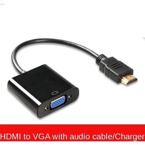 HD 1080P HDMI-compatible To VGA Cable Converter With Audio Power Supply Male To Female Converter Adapter for Tablet laptop PC TV