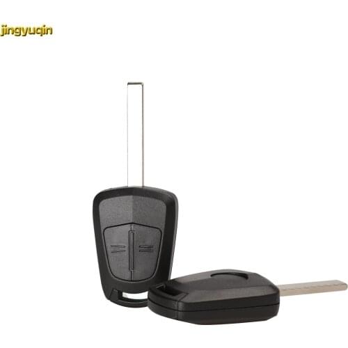 Jingyuqin 10pcs Remote Car Key Fob Shell For Vauxhall Opel Astra H Corsa D Zafira B Meriva Insignia A 2 Button Blank Replacement
