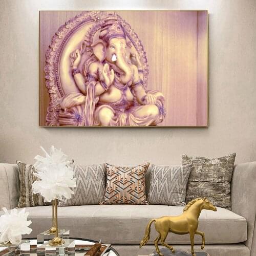 Classical Hindu Gods Wall Art Canvas Prints Ganesha Gods Canvas Paintings On The Wall Hinduism Decorative Pictures Home Decor