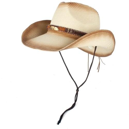 Summer Women Men Hollow Western Cowboy Hat Lady Straw Dad Sombrero Hombre Beach Cowgirl Jazz Sun Hat