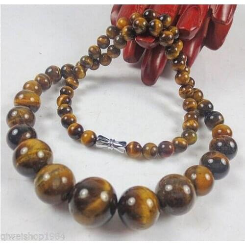 Natural tigers eye necklace tiger eye natural necklace chain Spire 5.27