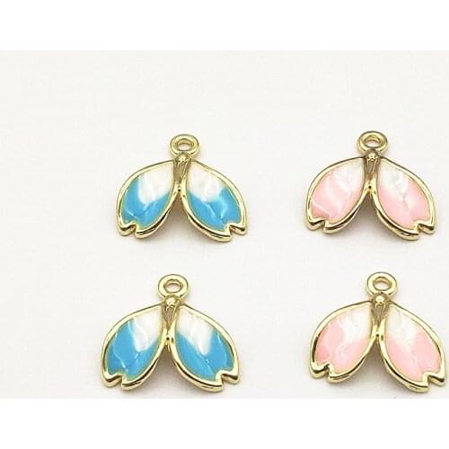 New Arrival! 17x18mm 100pcs Zinc Alloy Enamel Flower Charm for Handmade Necklace Earring DIY Parts,Jewelry Findings & Components